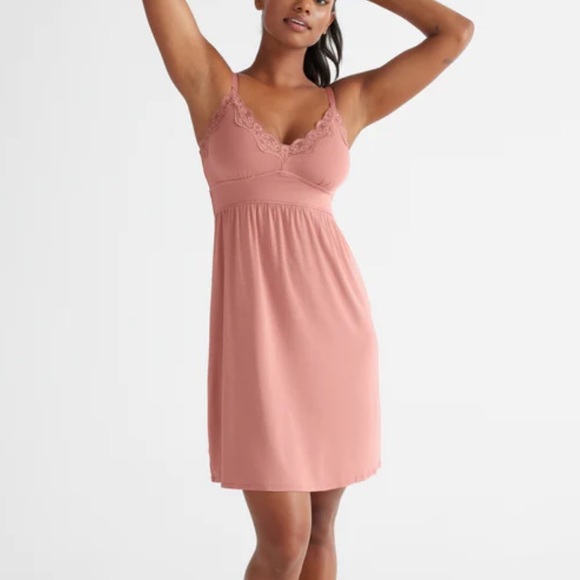 knix Intimates & Sleepwear Knix Modal Nightgown Nightie Padded Shelf Bra Lace Trim